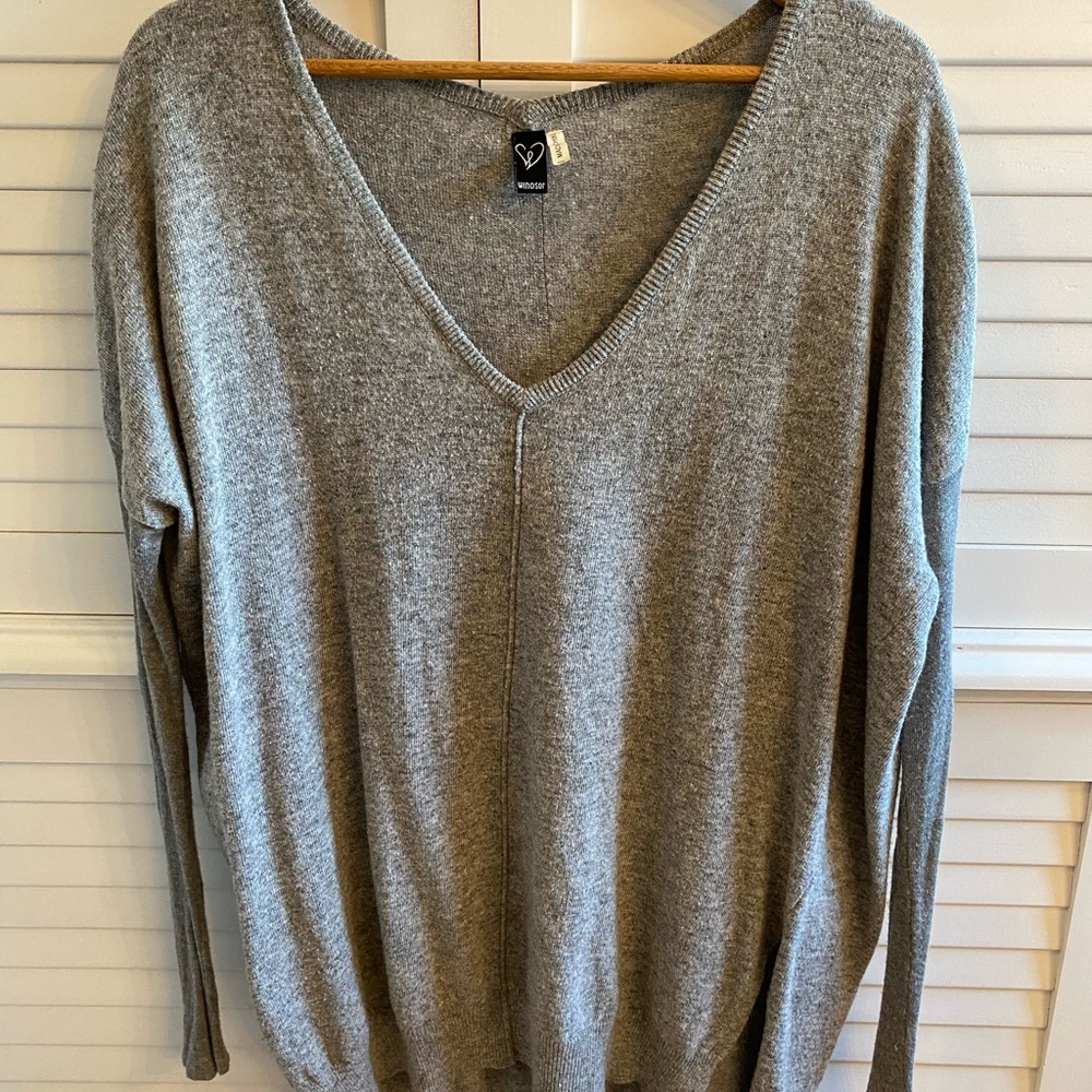 Gray oversized sweater